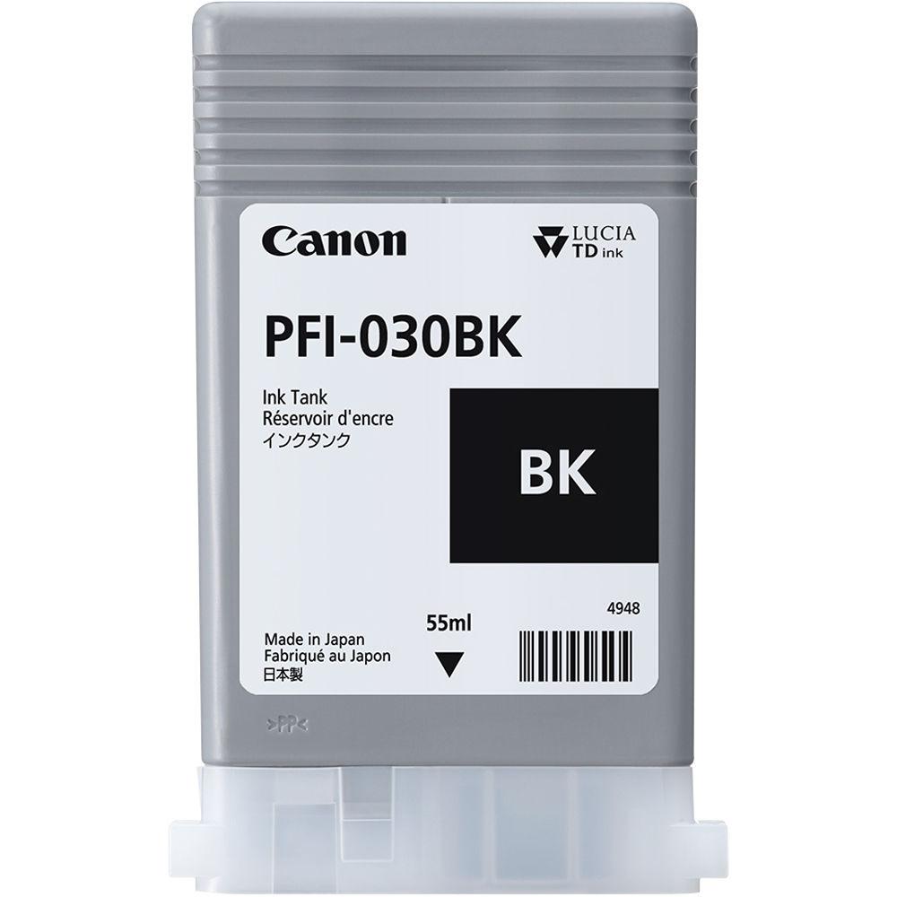 Cartus cerneala Canon PFI-030BK, Black, capacitate 55ml, pentru Canon imagePROGRAF TA-20, imagePROGRAF TA-30.