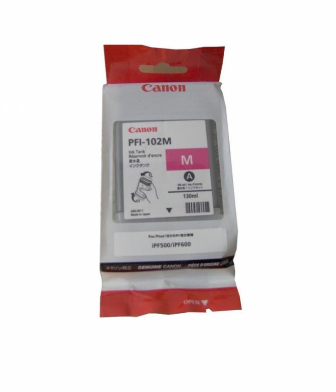 Cartus cerneala Canon PFI-102M, magenta, capacitate 130ml, pentru Canon LP17, LP24, iPF510, iPF600,iPF605, iPF700, iPF710, iPF720