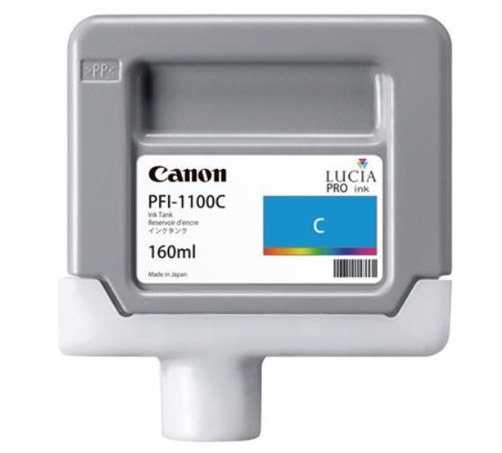 Cartus cerneala Canon PFI-1100C , CYAN, capacitate 160ml, pentru Canon imagePROGRAF PRO-2000/4000/6000.
