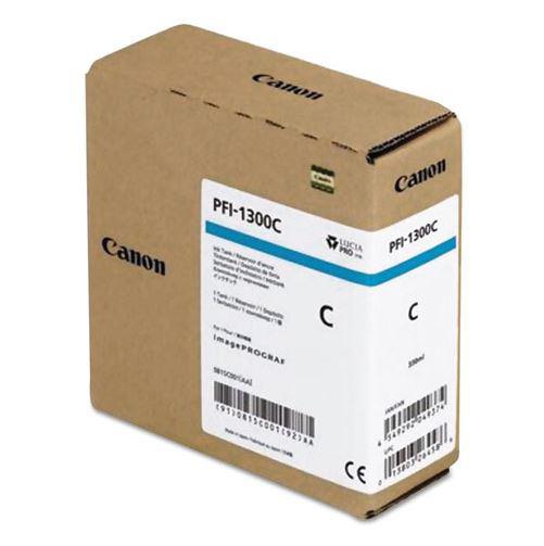 Cartus cerneala Canon PFI-1300C, cyan, capacitate 330ml, pentru Canon imagePROGRAF, PRO-2000, PRO-4000, PRO-4000, PRO-6000S.