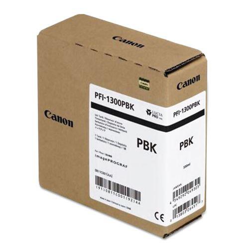 Cartus cerneala Canon PFI-1300BK, black, capacitate 330ml, pentru Canon imagePROGRAF, PRO-2000, PRO-4000, PRO-4000, PRO-6000S.