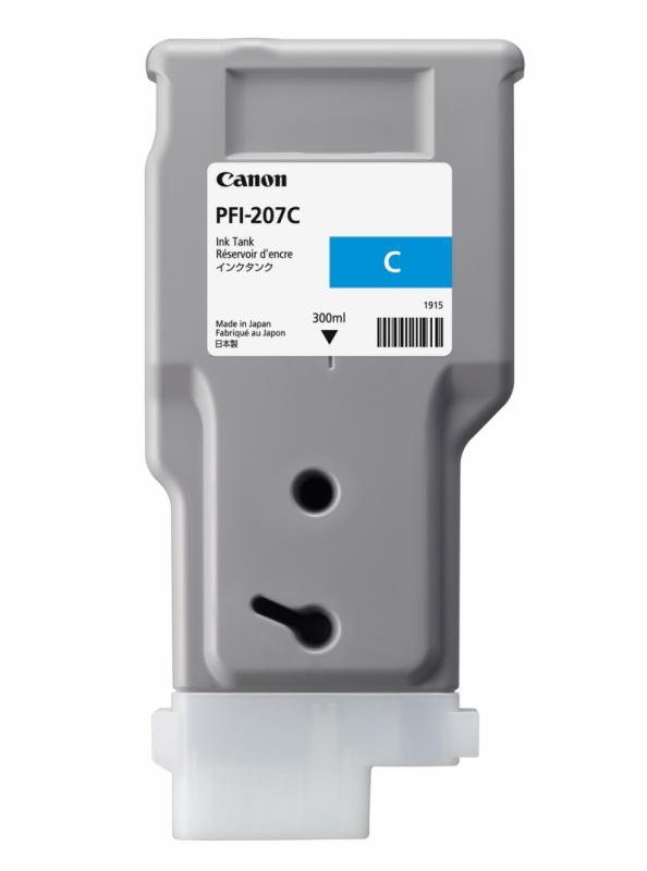 Cartus cerneala Canon PFI-207C, cyan, capacitate 300ml, pentru Canon iPF680/685, iPF780/785