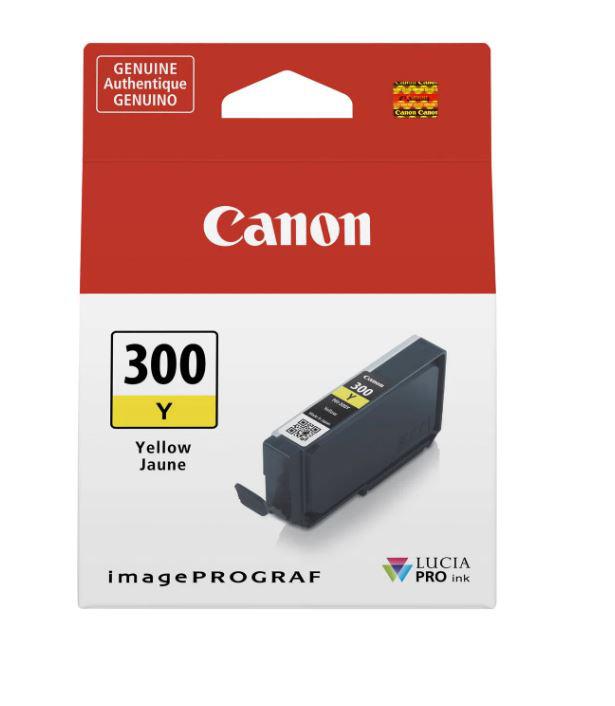 Cartus cerneala Canon PFI300Y, Yellow, capacitate 14.4ml, pentru Canon imagePROGRAF PRO-300.