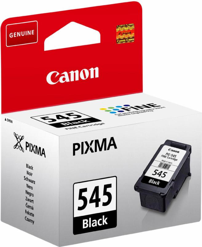 Cartus cerneala Canon PG-545, black, capacitate 8ml, pentru Canon MG3050, MG3053, MG2550S, iP2850, TS205, TR4551, MG2550, MG3051, MG2950, TS3150, TS305, MG2450, MG3052, MX495, TS3151, TR4550.