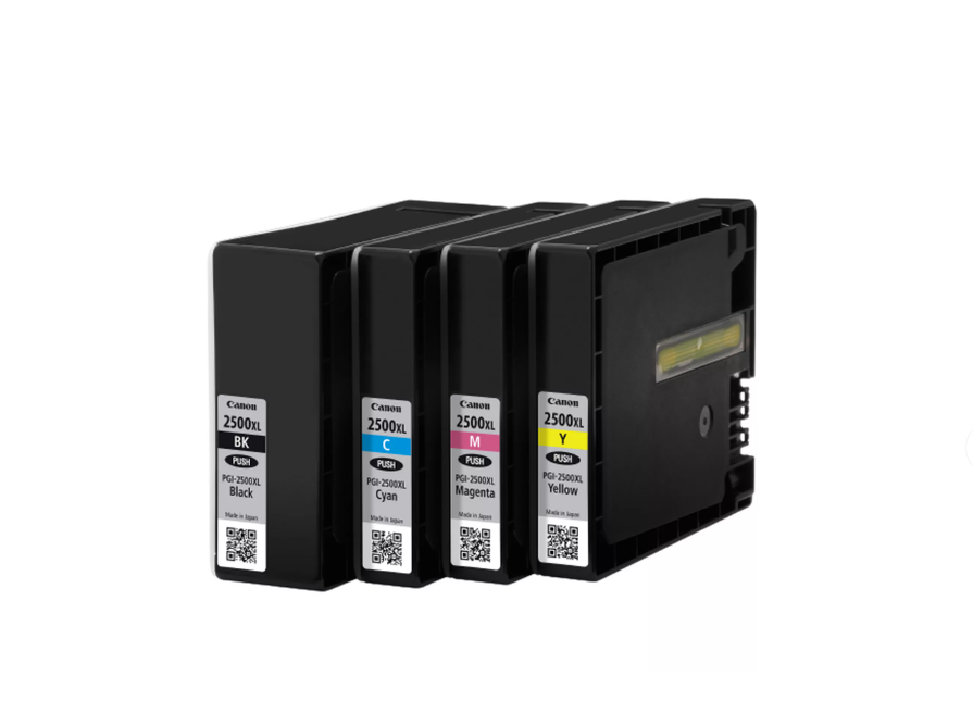 CANON Pachet cartuse cerneala PGI-2500XL BK/C/M/Y MULTIPACK, Capacitate: black (2500 pages, 70.9ml), cyan (1520 pages, 19.3ml), magenta (1520 pages, 19.3ml), yellow (1520 pages, 19.3ml), Compatibilitate: MAXIFY iB4050, MAXIFY iB4150, MAXIFY MB5050, MAXIFY MB5150, MAXIFY MB5155, MAXIFY MB5350, MAXIFY