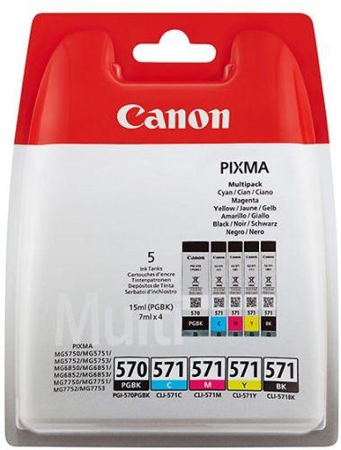 Cartus cerneala Canon CLI-570MULTI, multipack (cyan,magenta,yellow,pigment si photo Black), pentru Canon Pixma MG6850/MG6851, Canon Pixma MG5750/MG5751, Canon Pixma MG7750/MG7751/MG7752.