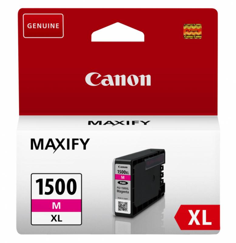 Cartus cerneala Canon PGI1500XLM, magenta, Dual Resistant High Density, capacitate 12ml / 1020 pagini, pentru Canon Maxify MB2350, MB2050.