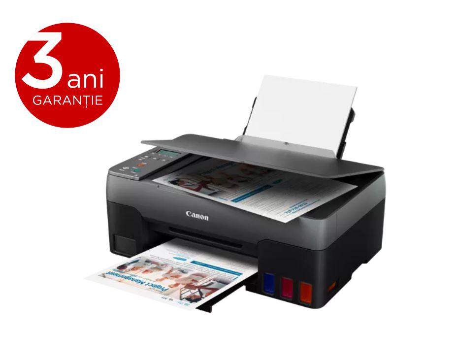 Multifunctional inkjet color CISS Canon PIXMA G2420, dimensiune A4(Printare, Copiere, Scanare), viteza 9.1ipm alb-negru, 5ipm color, rezolutie printare 4800x1200 dpi, imprimare fara margini, alimentarehartie 100 coli, scanner CIS rezolutie 600x1200 dpi, copiere multipla 99copii, Zoom 25 - 400% (in