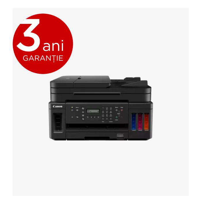 Multifunctional inkjet color CISS Canon Pixma G7040, ( Print, Copy,Scan ,Fax, Cloud), dimensiune A4 , duplex printare, , viteza 13 ppmalb-negru,6.8 ppm color, rezolutie 4800x1200 dpi, alimentare hartie 250+100 coli,Scannet CIS, rezolutie scanare:1200x2400, 99 copii max ,zoom:25%-400%,format hartie