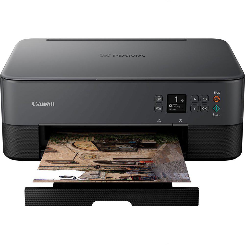 Multifunctional inkjet color Canon Pixma TS5350 Black, dimensiune A4 (Printare, Copiere, Scanare), viteza 13ipm alb-negru, 6.8ipm color, rezolutie 4800x1200 dpi, alimentare hartie 100 coli, imprimare fara margini, scanner cu suport plat CIS, rezolutie scanare 1200 x 2400 dpi, viteza scanare A4 14