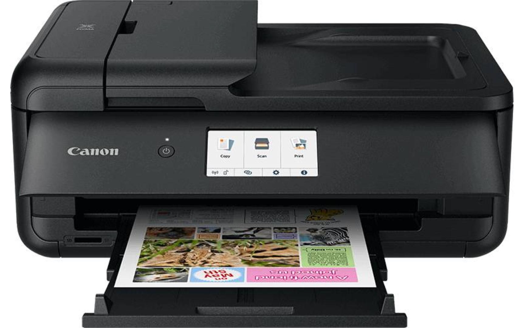 Multifunctional inkjet color Canon Pixma TS9550 , dimensiune A3 (Printare, Copiere, Scanare, Cloud link), duplex, viteza 15ppm alb- negru, 10ppm color, rezolutie 4800x1200 dpi, alimentare hartie ADF 20 coli, max 100 coli A4/50 coli A3, imprimare fara margini, scanner flatbed CIS, ADF, rezolutie