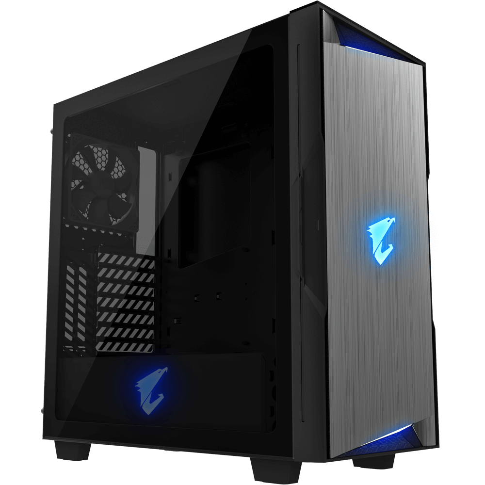 Carcasa Gigabyte Aorus AC300G, RGB Fusion 2.0 Mid Tower, Micro ATX, black