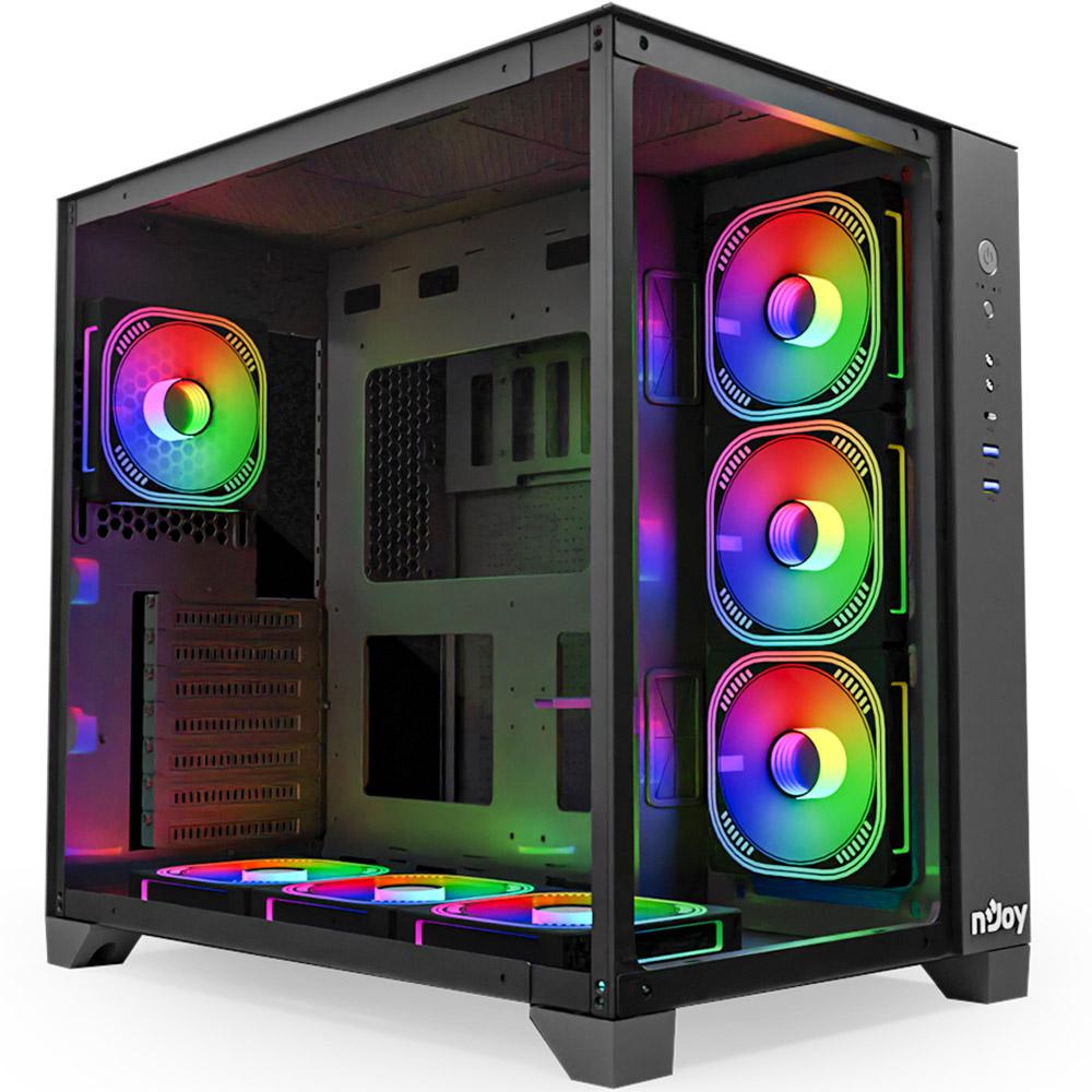 CARCASA NJOY PC AURA Mid Tower NEGRU