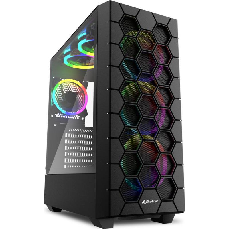 Carcasa Sharkoon RGB HEX Mid Tower NEGRU