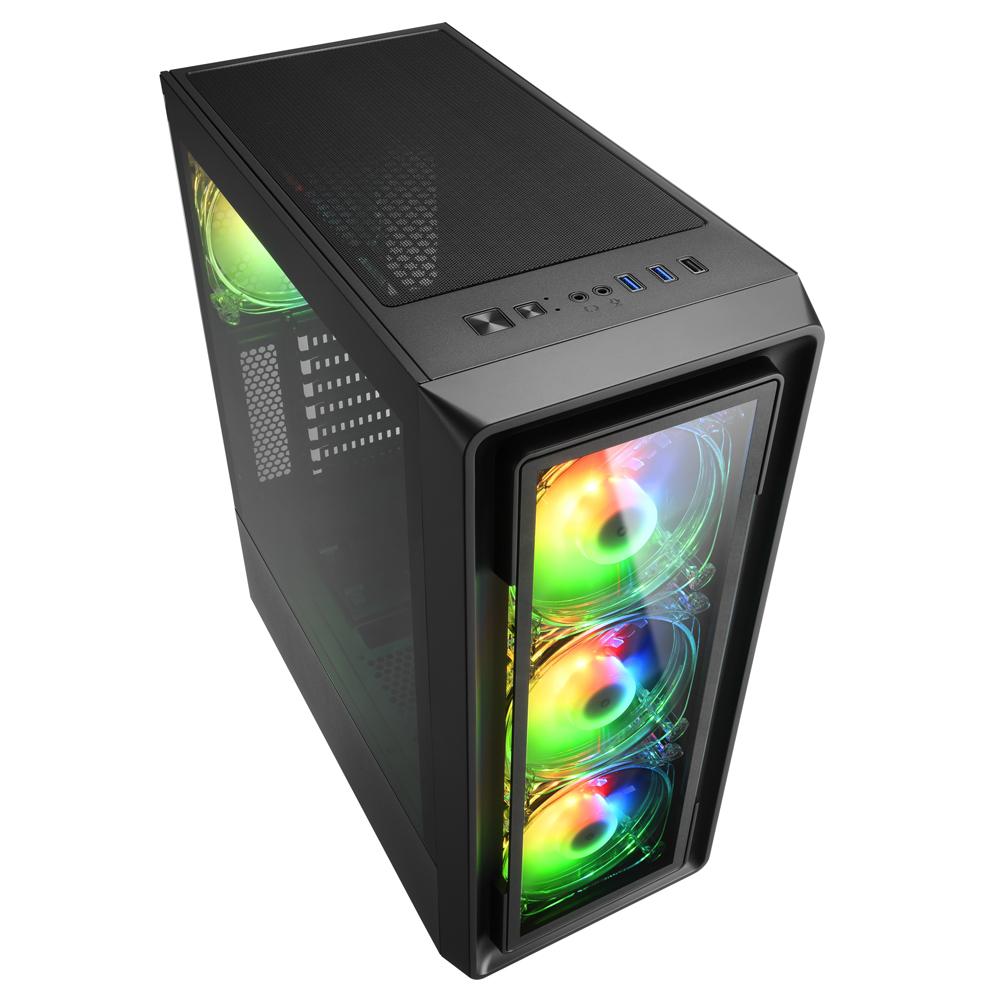 Carcasa Sharkoon TK4 ATX, fara sursa, RGB