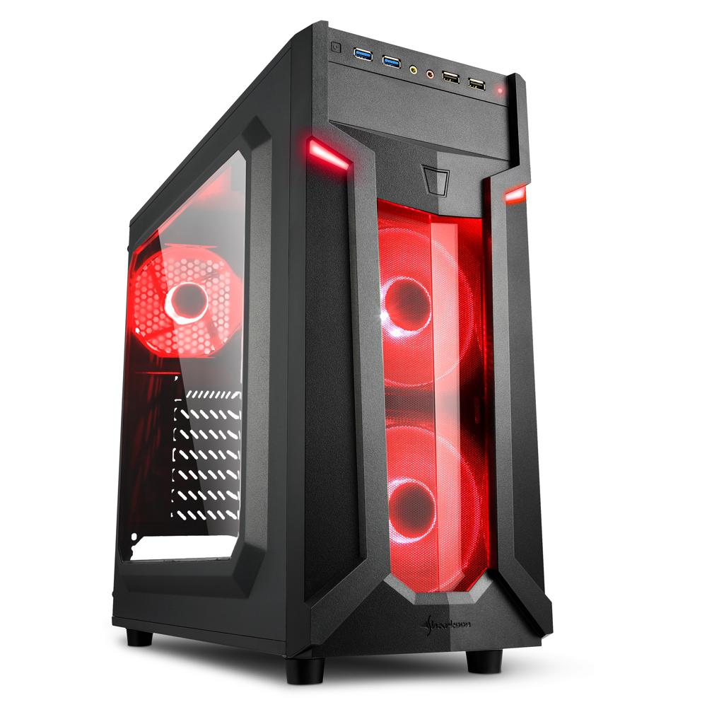 Carcasa Sharkoon VG6-W ATX, fara sursa, red