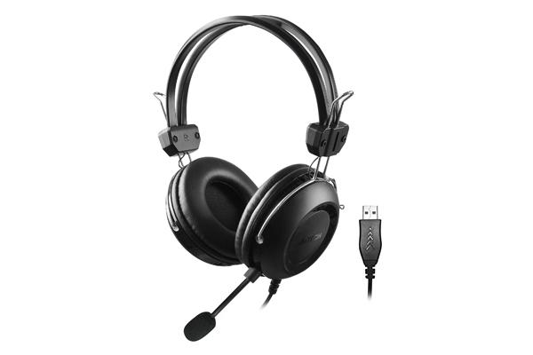 Casti A4Tech HU-35 Stereo, USB, negru