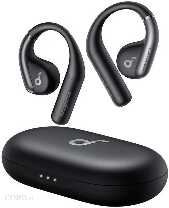 Casti Anker Soundcore AeroFit, wireless, tip butoni, utilizare smartphone, Bluetooth 5.3, 4x microfon pe casca, USB Type-C, durata baterie pana la 42 ore, negru