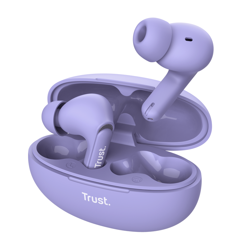 Casti Trust Yavi earbuds BT, frecventa raspuns 20 Hz - 20.000 Hz, mov