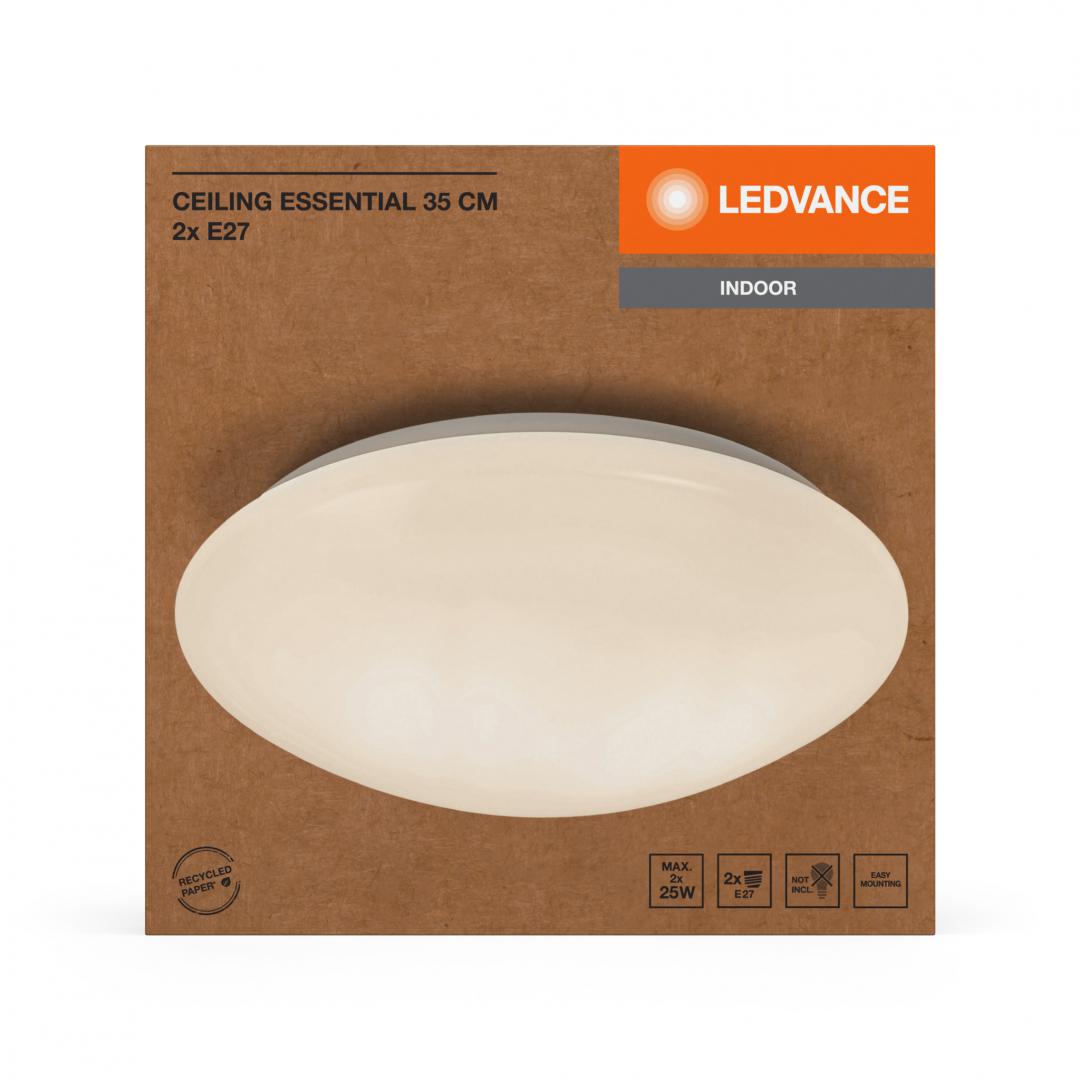 Plafoniera Ledvance Essential, excl.2xE27, Ø35cm / ↕ 12cm, IP20 ,metal/PMMA, Alb