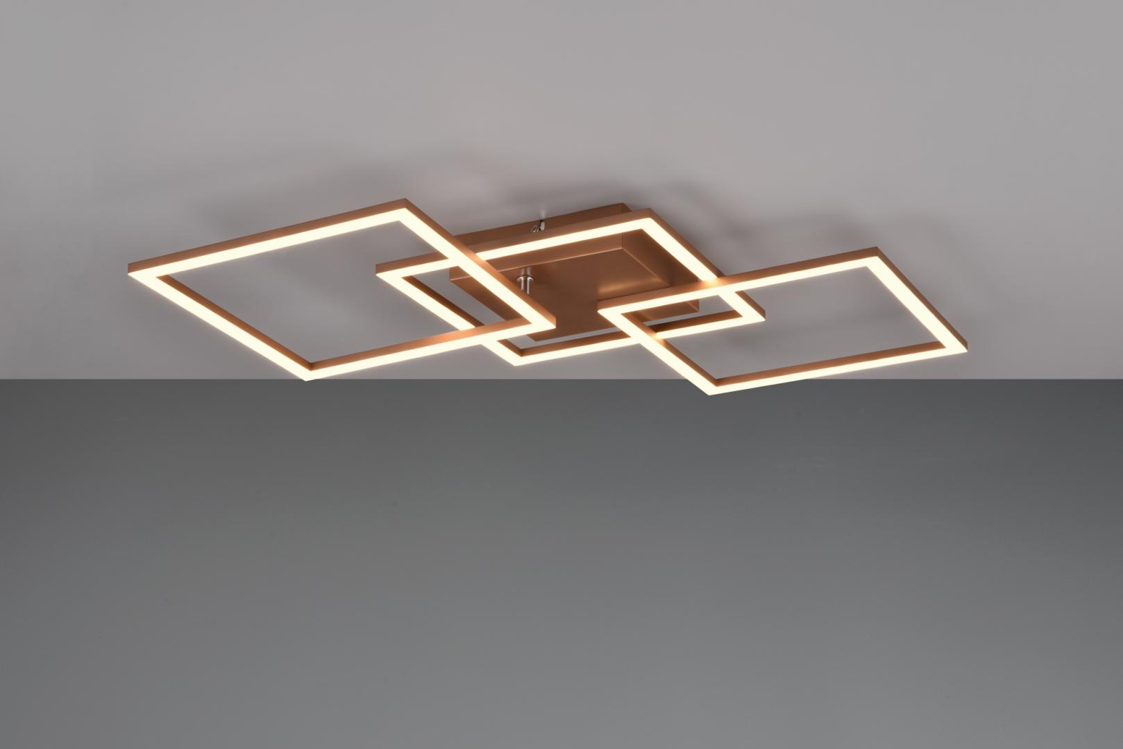 Plafoniera LED Reality TRAIL, 31W, 3550 lm, lumina calda (3000K), pivotante, ↔ 74cm / ↗ 35cm / ↕ 7cm , metal/plastic, Cafeniu
