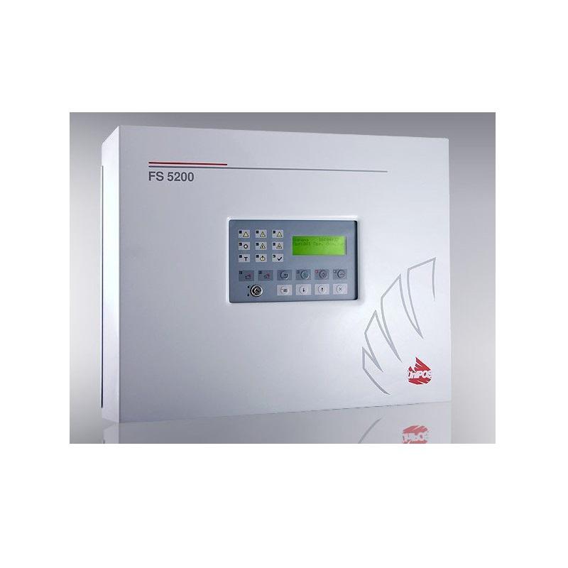 Conventional fire control panel FS5200:- 8 fire lines;- 1 monitored output;- 3 relay outputs – 2 relay outputs for fire + 1 relay output for fault;- LCD display;- nonvolatile archive memory – up to 256 events.