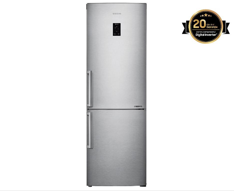 Combina frigorifica Samsung RB33J3315SA / EF, 339l, Clasa E, All-around Cooling, NoFrost, H 185 cm ,Inox