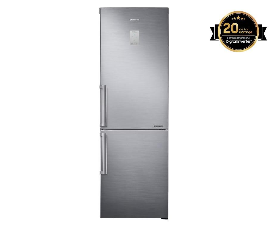 Combina frigorifica Samsung RB33J3515S9/EF, 339 l, No Frost, Clasa E, All-Around Cooling, H 185 cm, Inox