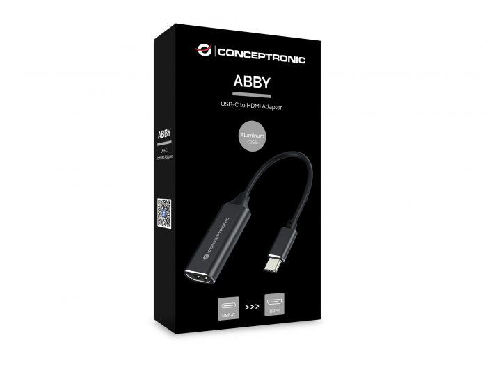 CONCEPTRONIC ABBY03B USB 3.2 Gen 1 HDMI Adapter, 4K30Hz, 198 x 20 x 9 mm