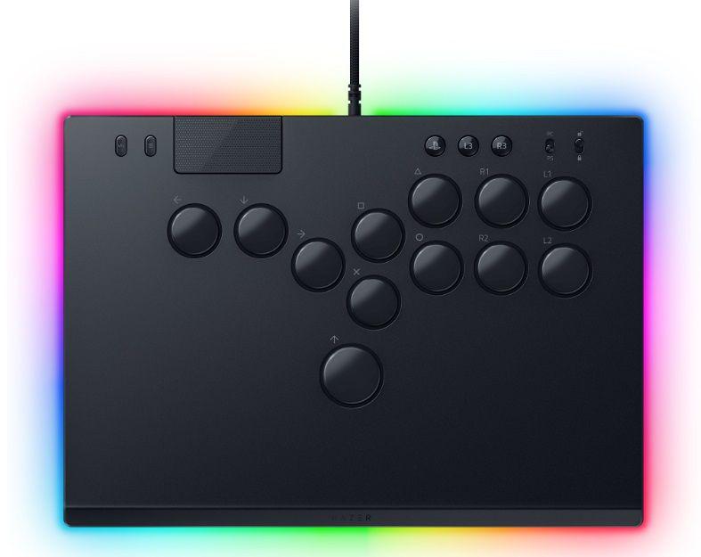 Controller Razer Kitsune All Buton Optical Arcade pentru PS5 si PC, iluminare RGB Chroma, conexiune USB-C, negru