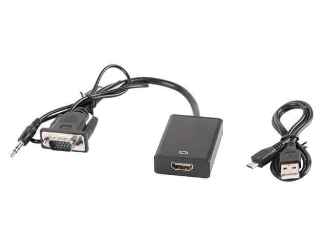 Convertor VGA+audio la HDMI, full HD, AD-0021-BK, Lanberg