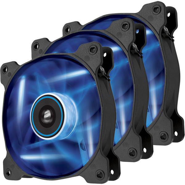 Ventilator / radiator carcasa Corsair AF120 LED Low Noise Cooling Fan, 120mm, Triple Pack, Blue