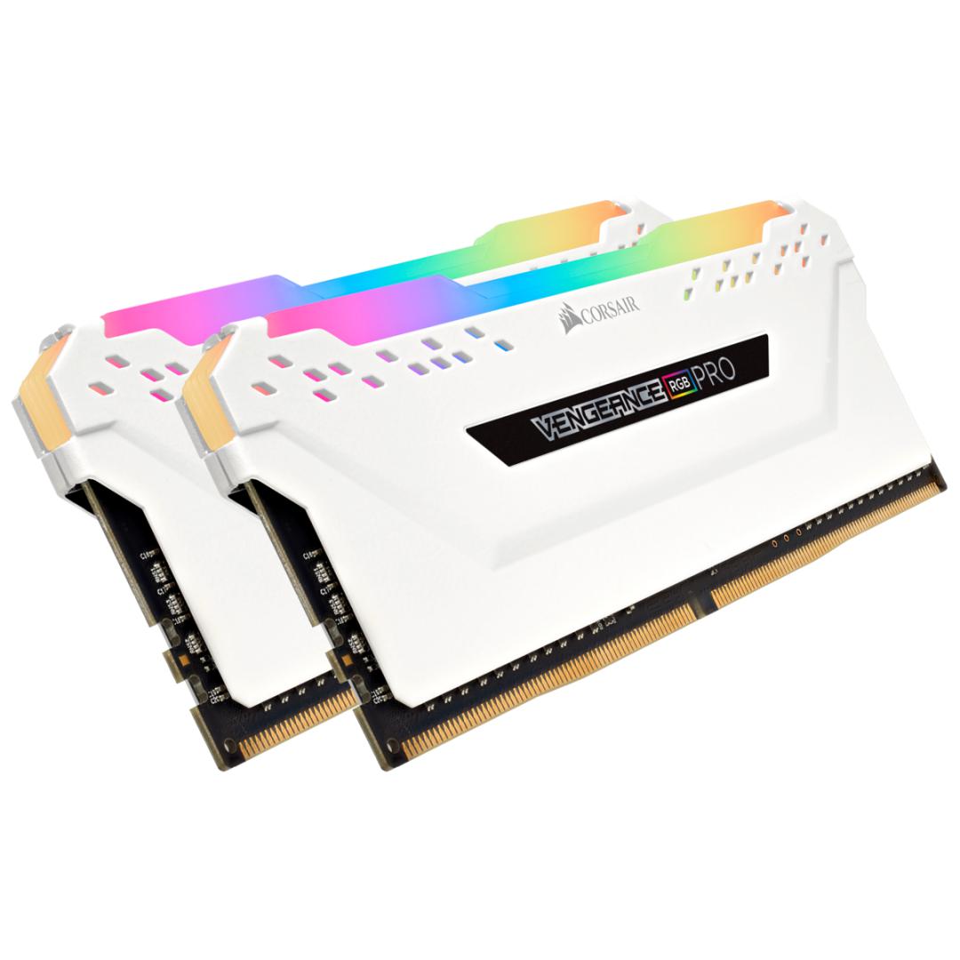 Memorie RAM Corsair Vengeance RGB PRO White 16GB DDR4 3000MHz CL15 Kit of 2