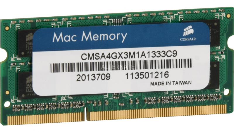 Memorie RAM SODIMM Corsair Mac Memory 4GB, DDR3, CL9, 1333MHz