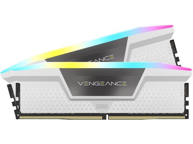 Memorie RAM Corsair Vengeance RGB White 32GB DDR5 5600MHz CL36 Kit of 2