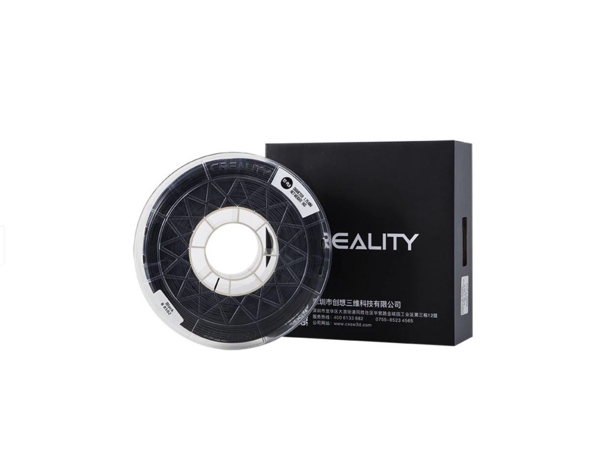 CREALITY CR PLA 3D Printer Filament, 1KG, black, Printing temperature: 190-220, Filament diameter: 1.75mm, Tensile strength: 60MPa, Size of filament wheel: Diameter 200mm, height 66mm, hole diameter 56mm. Utilizare: pana la 6 luni de la deschiderea ambalajului.