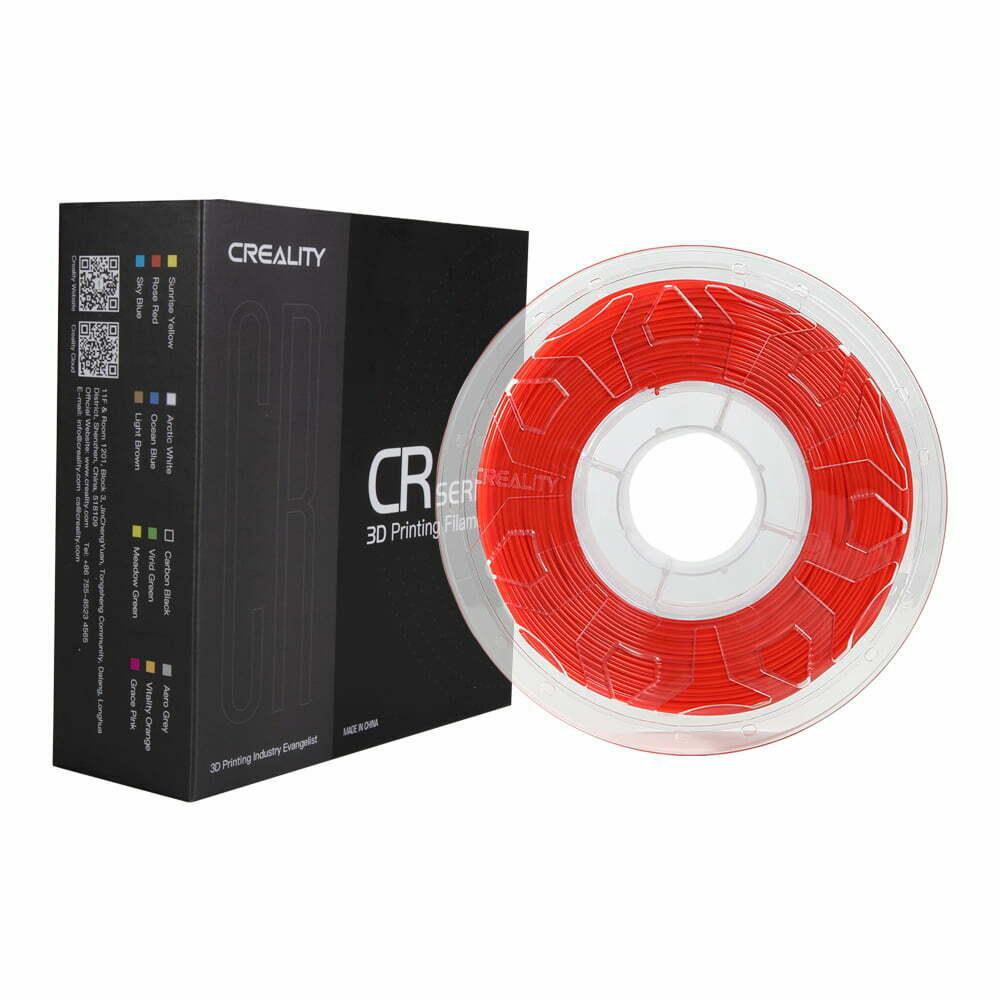 CREALITY CR PLA 3D Printer Filament, red, 1KG, Printing temperature: 190-220, Filament diameter: 1.75mm, Tensile strength: 60MPa, Size of filament wheel: Diameter 200mm, height 66mm, hole diameter 56mm. Utilizare: pana la 6 luni de la deschiderea ambalajului.