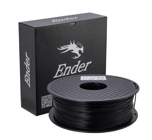 CREALITY ENDER PLA 3D Printer Filament, Black, Printing temperature: 200, Filament diameter: 1.75mm, Tensile strength: 60MPa, Size of filament wheel: Diameter 200mm, height 70mm, hole diameter 56mm.