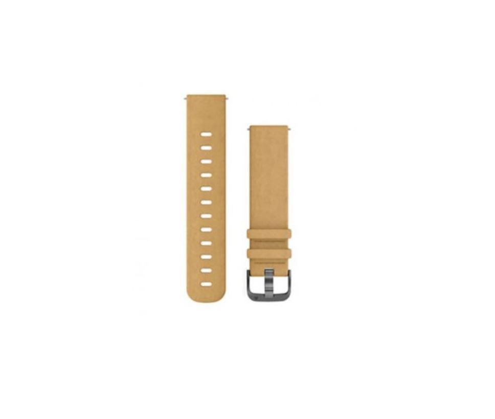 Curea de schimb(20mm) Garmin vívomove™ HR, Tan Suede cu Slate Hardware