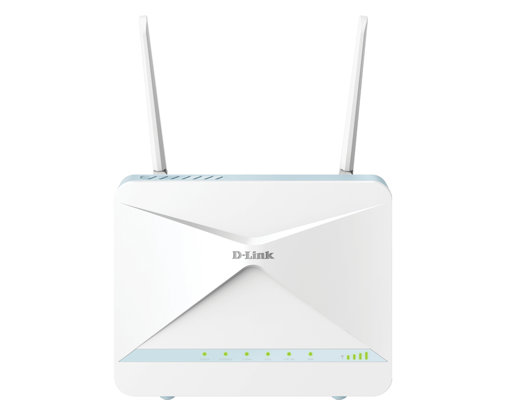 D-LINK AX1500 4G CAT6 SMART ROUTER G416, Interfata: 3 x 10/100/1000, 1 x WAN GB, 1 x SIM card slot, Standarde wireless: IEEE 802.11ax/ac/n/g/b/a, IEEE 802.3u/ab, viteza wireless: 2.4 GHz Up to 300 Mbps and 5 GHz Up to 1201 Mbps, Dual-Band, dimensiuni: 198 x 170.14 x 66.21 mm, greutate: 400g, 2 x