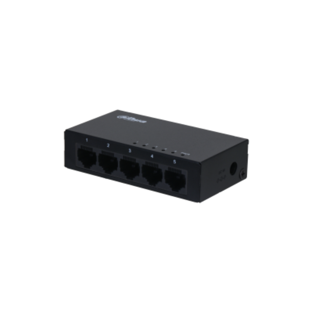 Switch Dahua 5 Porturi Unmanaged, Gigabit, PFS3005-5GT-L, Interfata: 5 x 10/100/1000 Mbps, Capacitate: 10 Gbit, Packet Forwarding Rate: 7.44 Mpps,
