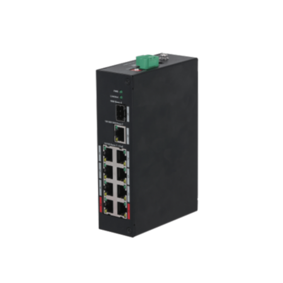 Dahua Switch 8 porturi, POE, PFS3110-8ET-96-V2, Standarde retea: IEEE802.3/IEEE802.3u/IEEE802.3X/IEEE 802.3ab/IEEE802.3z, Capacitate de comutare: 7.6 Gbps, Rata de transfer: 4.17 Mpps, Porturi POE: 1,2,4,5 (V+) / 3,6,7,8 (V-), distanta POE: 250m, Interfata: 8x RJ45, 10/100 Mbps (PoE), 1x RJ45