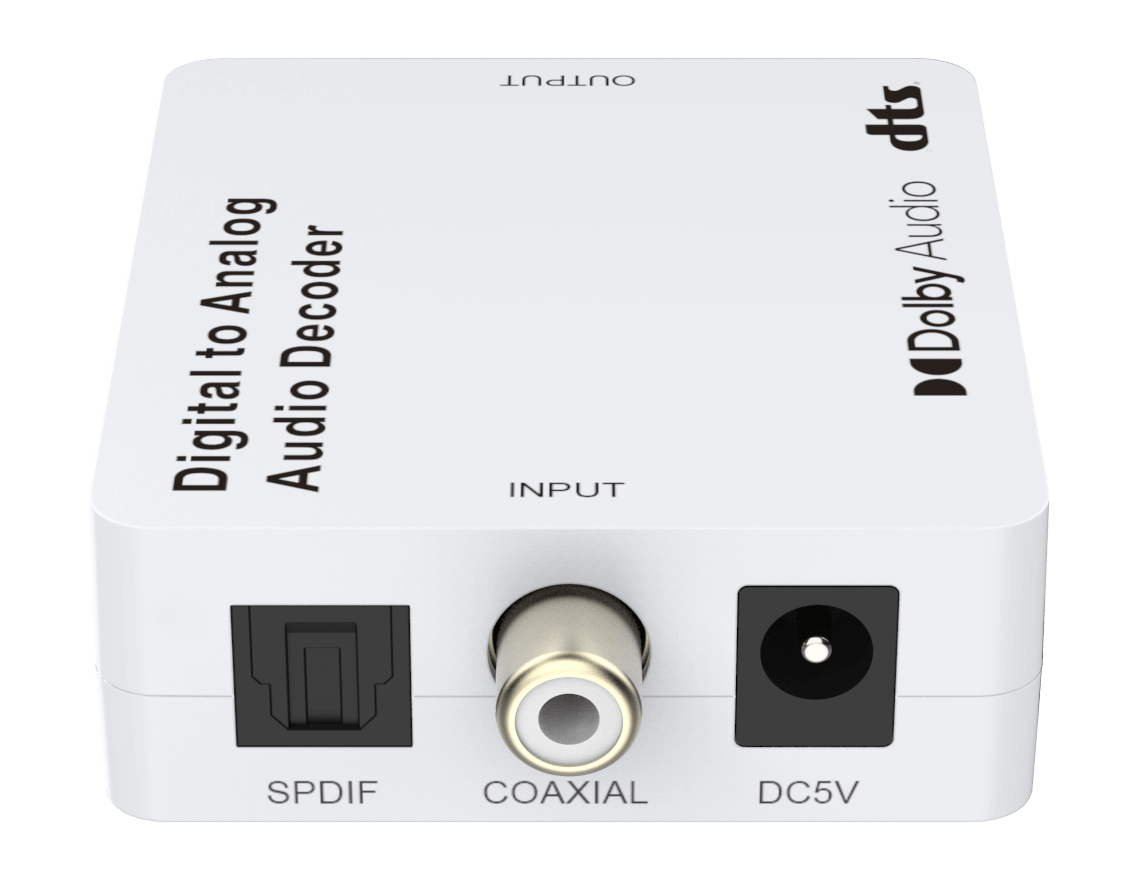 Decodor/Convertor Audio Digital (Dolby & DTS) Coax Digital, Toslink, Jack 3,5 mm la Analogic 2xRCA
