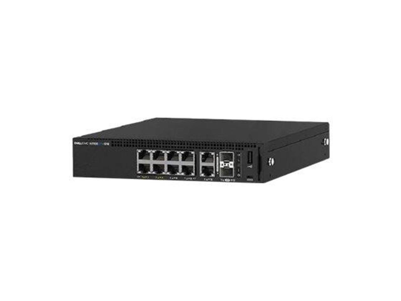 Dell EMC Switch N1108EP-ON, L2, 8 ports, RJ45 PoE/PoE+, 2 ports SFP 1GbE, , 3Yr ProSupport + NBD