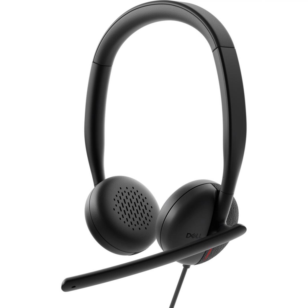 DELL WIRED HEADSET WH3024, Tech Specs: Audio (output/speaker): Speaker Size 28mm, Frequency Response 20Hz - 20kHz, Frequency Response (talk mode) 100Hz - 8kHz, Speaker Driver Sensitivity 119dB @ 1mW/1kHz, Noise cancellation Passive, User Hearing Protection: Yes, Audio (input/microphone): Noise