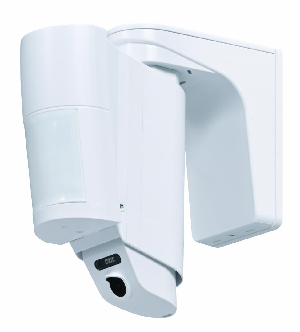 Detector dual PIR (12m, 120 grade, 40 zone) cu camera (IR 12m, rezolutie 1080/30fps, unghi auto-configurat si aliniat pentru aria de detectie) si VCA (analiza video), de interior/exterior, IP54, conformitate cu ONVIF, posibilitate integrare cu CHeKT, panouri de control, DVR/NVR si VMS, logica SMDA