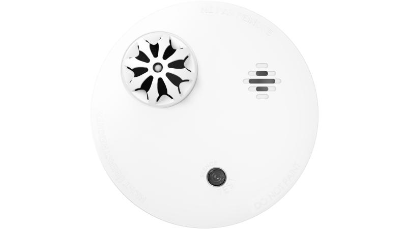 Detector de temperatura Hikvision DS-PDHT-E-WE, teo-way RF wireless, frecventa: 868MHz, raza: 1.6km, viata baterie: 10 ani pentru standalone sensor, 5 ani pentru RF wireless, montare pe tavan, dimensiuni: φ120 × 52.5mm, greutate: 179.5g.