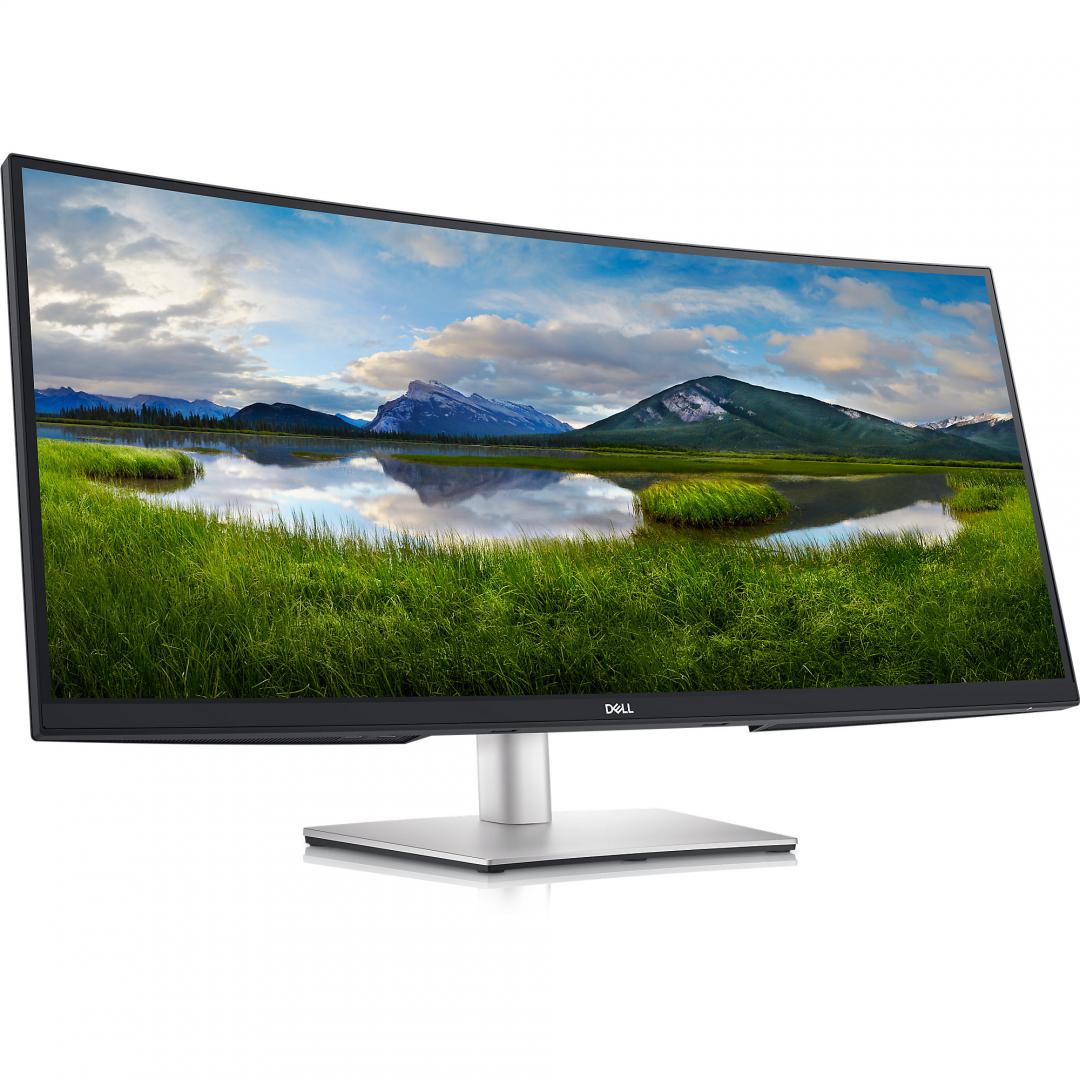 Monitor Dell 34" P3424WE Curved, 86.72 cm, Maximum preset resolution: 3440 x1440 at 60 Hz, Screen type: Active matrix - TFT LCD, Panel Type: In-plane switching Technology, Backlight LED: Edgelight System, Display screen coating: Anti-Glare with 3H hardness, Aspect ratio: 21:9, Pixel per inch: (PPI)