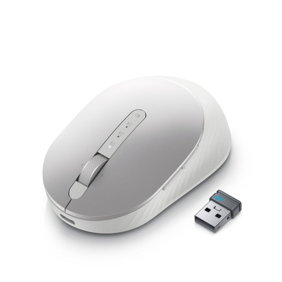 Mouse Dell Premier, Rechargeable Wireless, argintiu