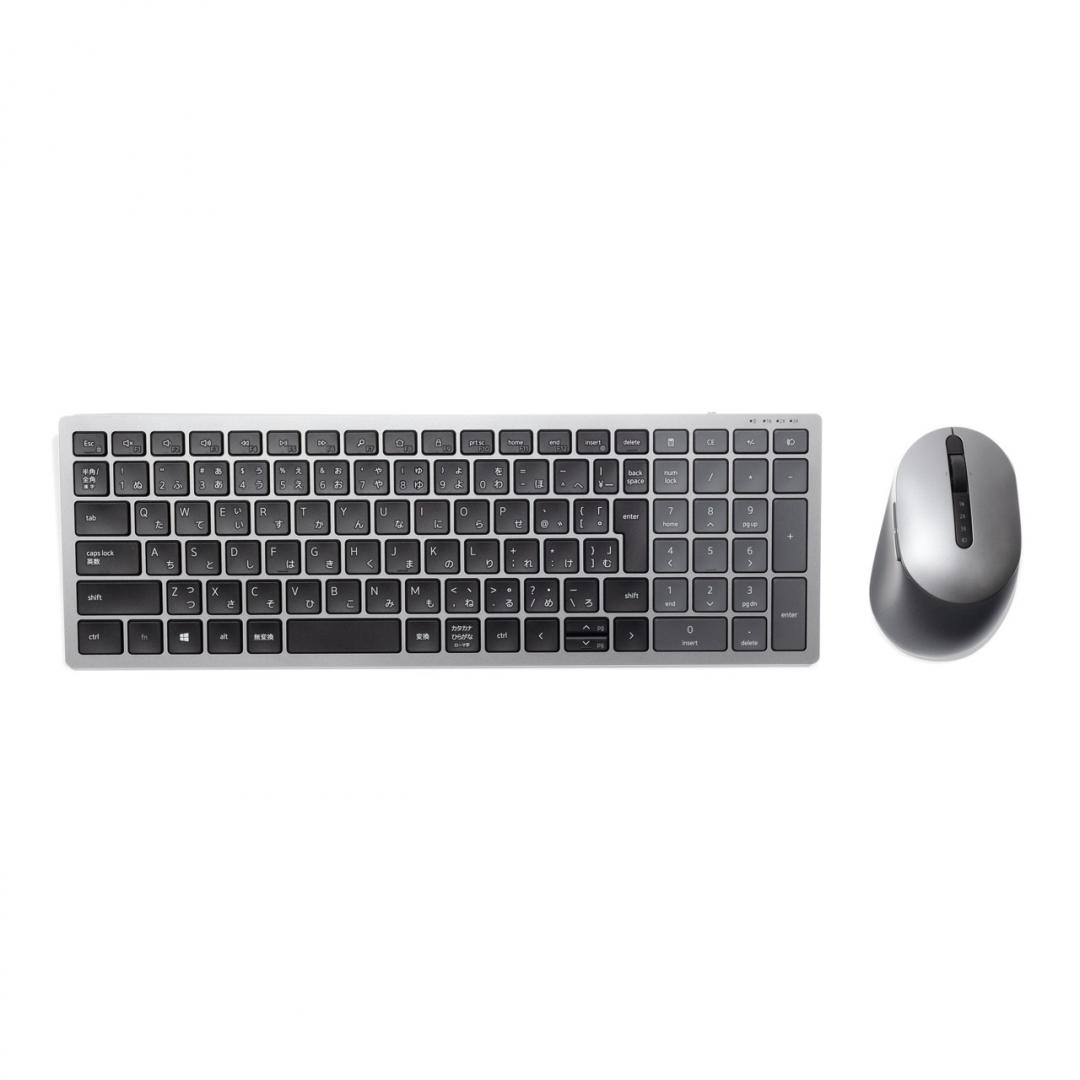 Dell Keyboard and mouse set KM7120W, Wireless, 2.4 GHz, Bluetooth 5.0, Buttons Qty: 7, Numeric Keypad, Hot Keys Function: Multimedia, Search, Home page, Volume - and +, System lock, Print screen, Movement Resolution: 1600 dpi, Supported Battery Type: AA x 1, Color: Titan grey